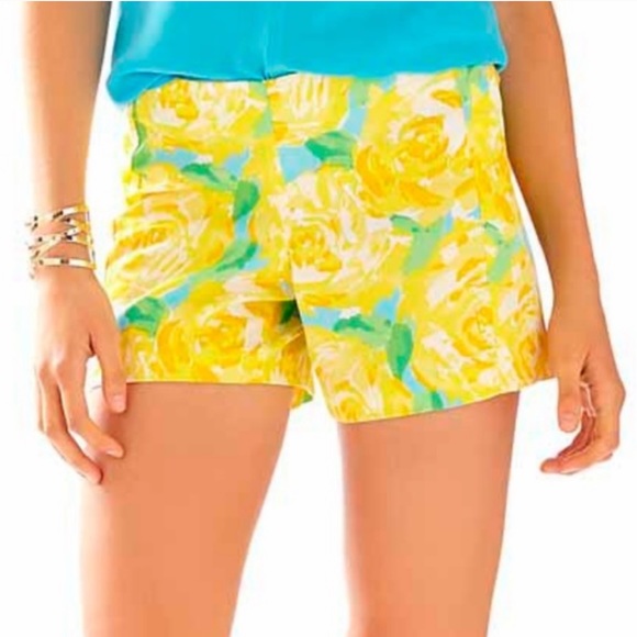 Lilly Pulitzer Pants - Lilly Pulitzer 5" Deenie Yellow Shorts 0